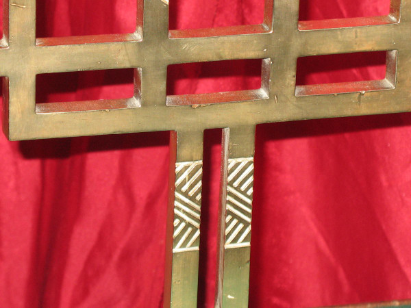 Pair of candlesticks Menora shape in bronze Art Deco period with 6 branches