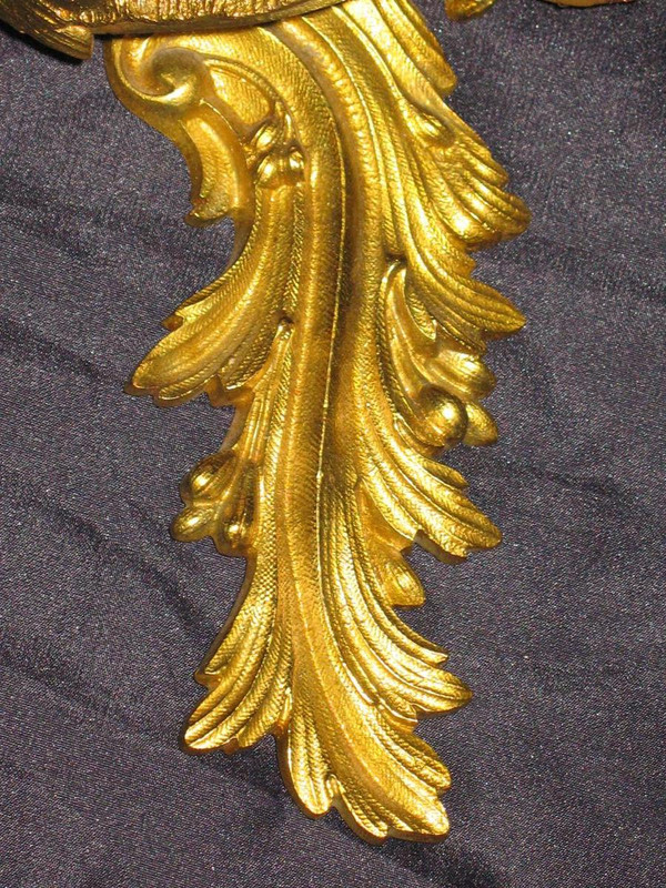 Pair of bronze sconces with 4 lights Louis XV style