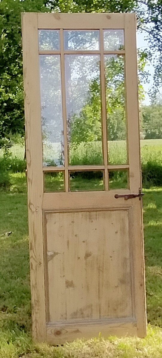 Antique 9-panel glazed door in very good condition
