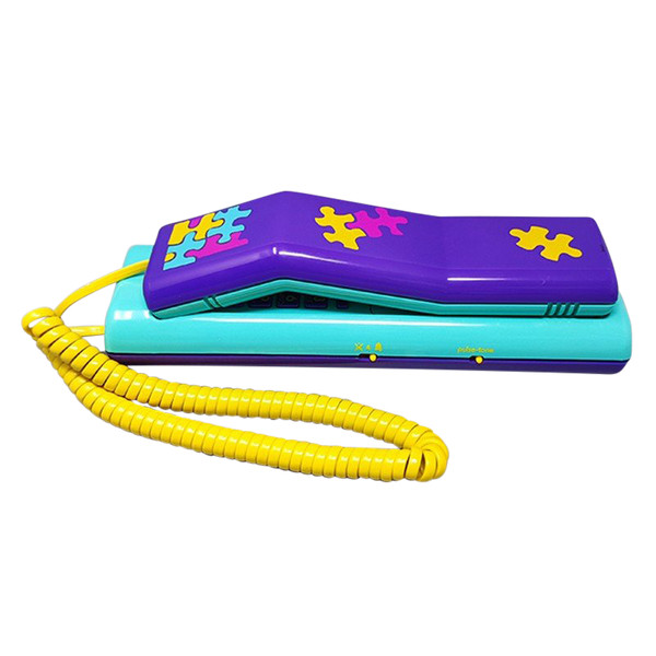 1980 Wunderschöne Swatch Twin Phone "Puzzle" mit der Originalbox. Memphis-Stil
