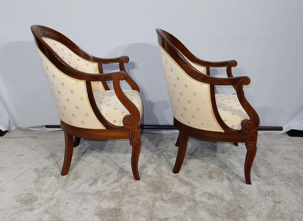 Paire de Bergères en Palissandre, époque Charles X – Début XIXe