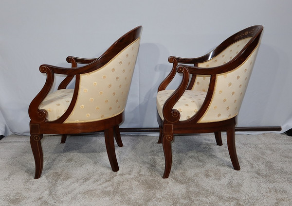 Paire de Bergères en Palissandre, époque Charles X – Début XIXe