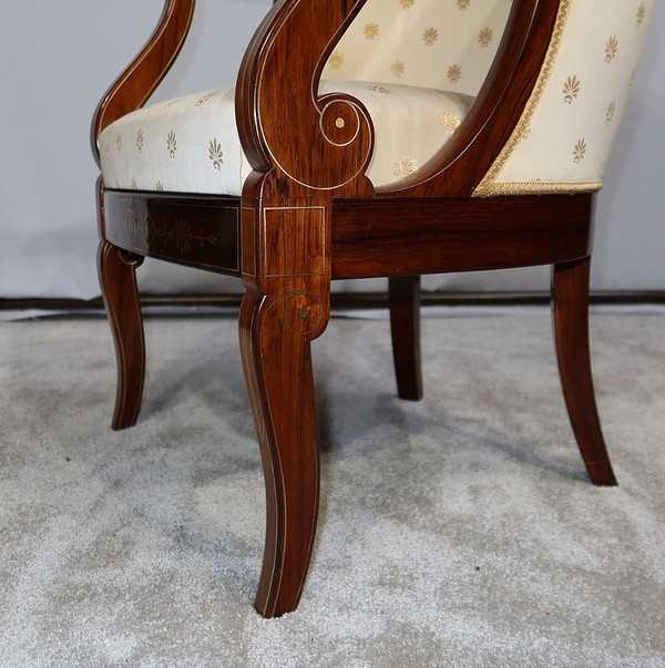 Paire de Bergères en Palissandre, époque Charles X – Début XIXe