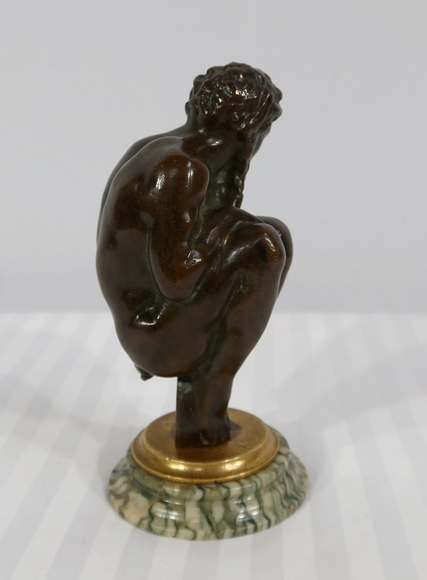 Bronzo "L'uomo accovacciato" - Fine XIX secolo