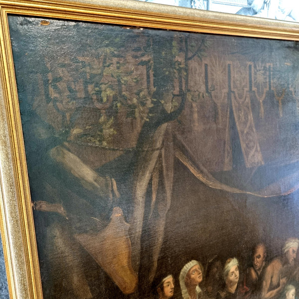 Alexander in the tent of Darius, large 17th-century HST. Follower of Charles le Brun.