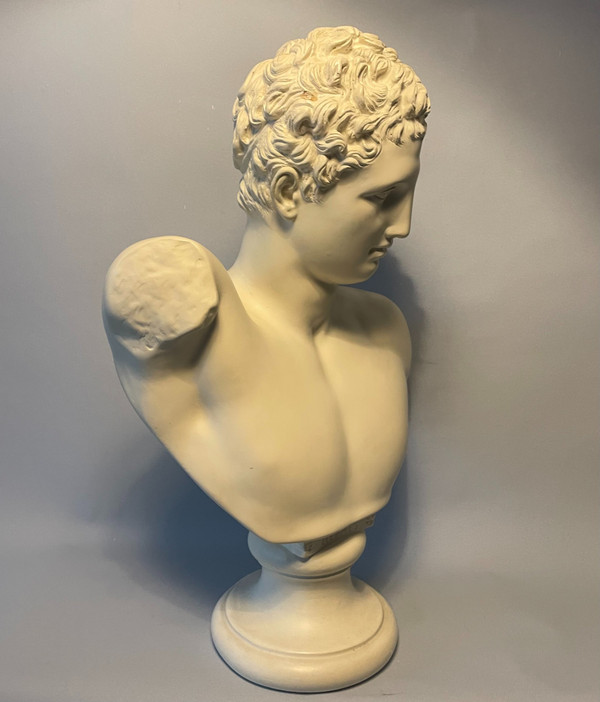 Hermes di Prassitele - Busto in gesso (Mercurio o Hermes) - H 54