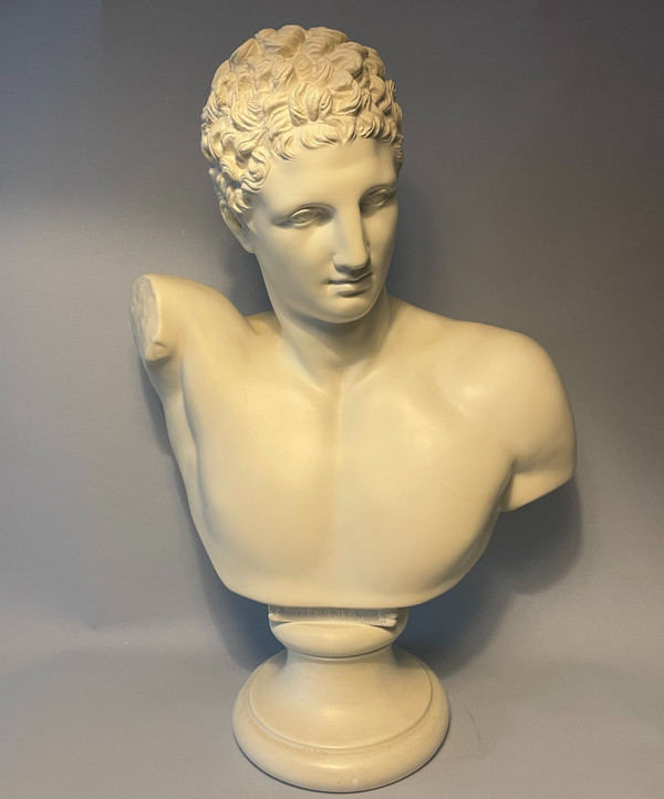 Hermes di Prassitele - Busto in gesso (Mercurio o Hermes) - H 54