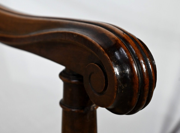Poltrona in noce, detta Bout de Table, stile rinascimentale - Fine XIX secolo
