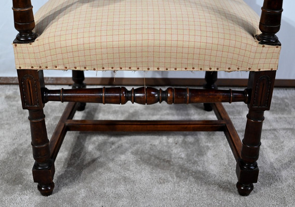 Poltrona in noce, detta Bout de Table, stile rinascimentale - Fine XIX secolo
