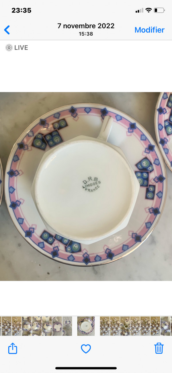 Art Deco porcelain tea and coffee set
