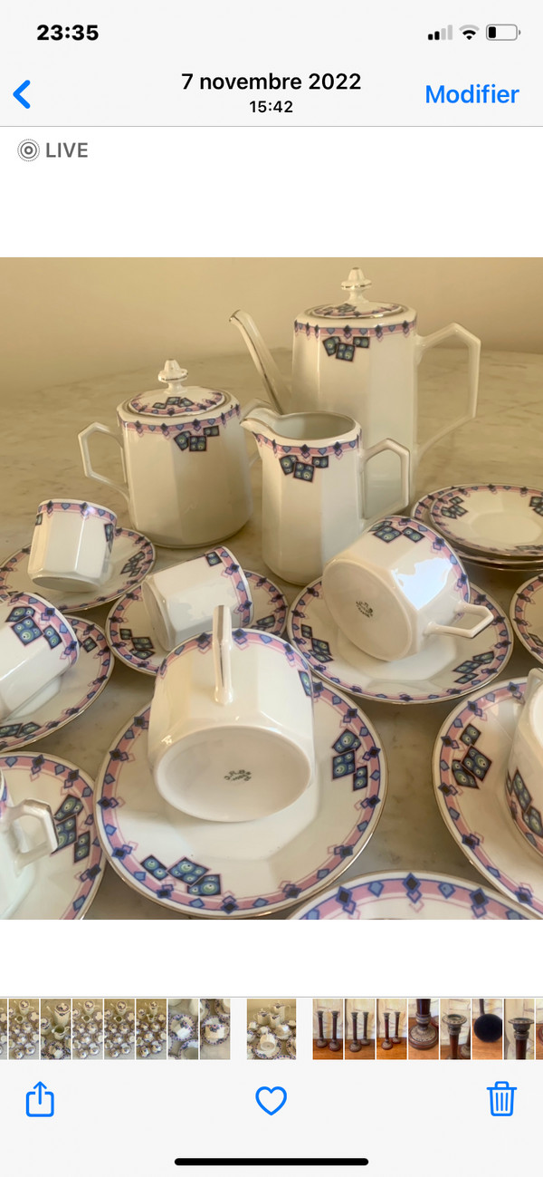 Art Deco porcelain tea and coffee set