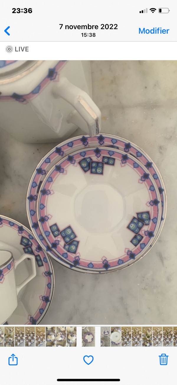 Art Deco porcelain tea and coffee set