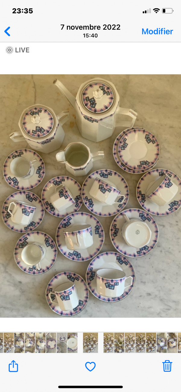 Art Deco porcelain tea and coffee set