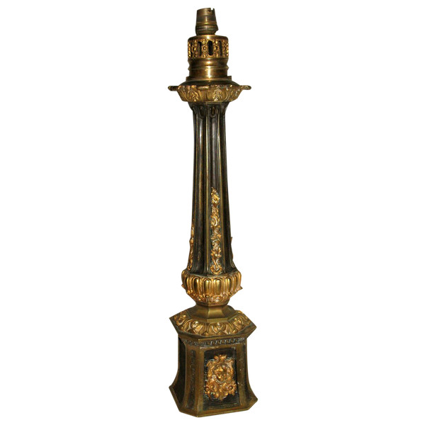 Lampada tipo Carcel in bronzo XIX secolo Periodo della Restaurazione