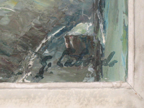 Olio su tavola Rue de Rouen - Gaston Laborde
