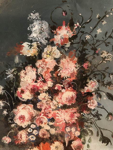 Bouquet de fleurs, aquarelle encadrée