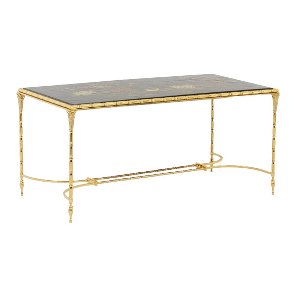Maison Baguès, Coffee Table In Lacquer And Bronze, 1950s, LS5547809B