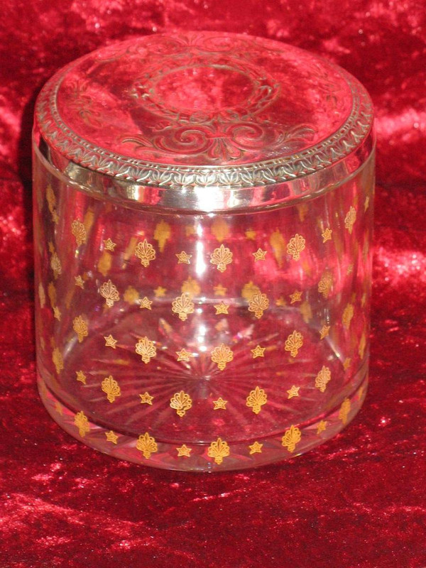 Set da toilette in cristallo e argento di Christofle, XIX secolo, 8 pezzi