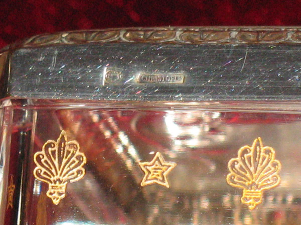 Set da toilette in cristallo e argento di Christofle, XIX secolo, 8 pezzi