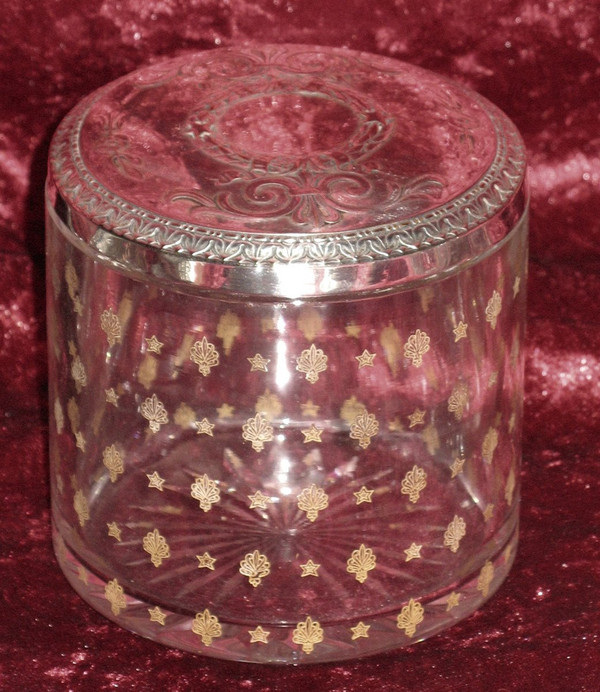 Set da toilette in cristallo e argento di Christofle, XIX secolo, 8 pezzi
