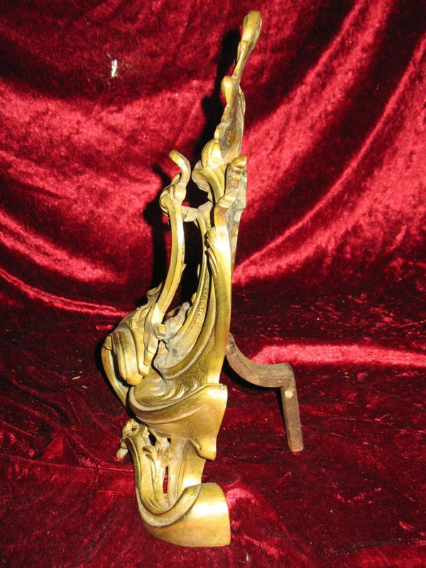 Devant de cheminée en bronze époque 19ème style Louis XV