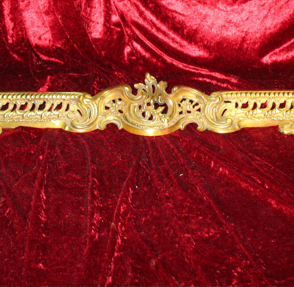 Devant de cheminée en bronze époque 19ème style Louis XV