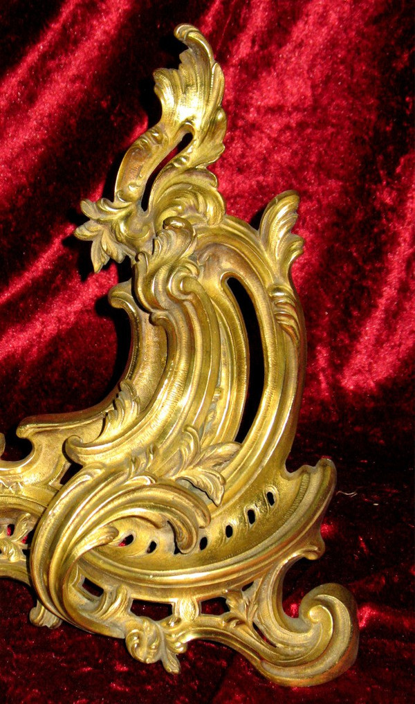 Devant de cheminée en bronze époque 19ème style Louis XV