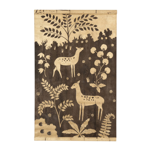 Toile Peinte, Biches, Travail Contemporain, LS5649675A