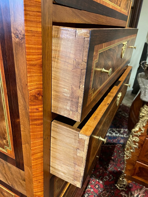 Chiffonnier in legno pregiato Luigi XVI Inizio XIX secolo