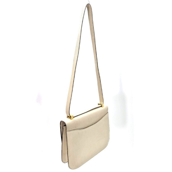 Hermès Damenhandtasche aus cremefarbenem Leder, Modell Constance