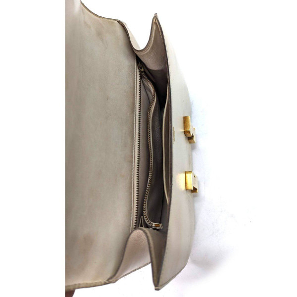Hermès Damenhandtasche aus cremefarbenem Leder, Modell Constance