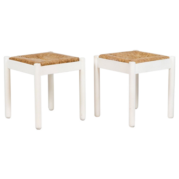 Pair of lacquered wooden stools, 1970s, LS5593192A