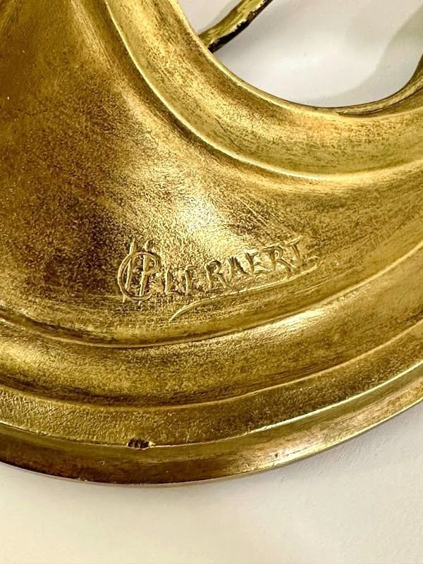 Lampada in bronzo "Ninfa Art Nouveau"