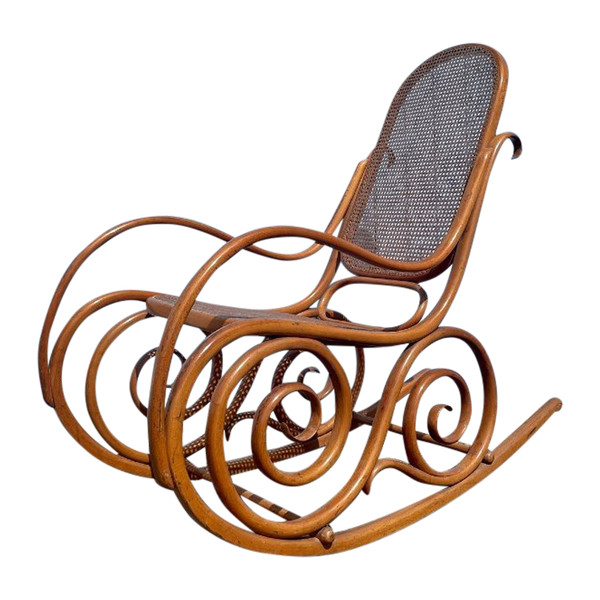 Rocking Chair, Rocking Chair In The Style Of Thonet, Early 20th Century