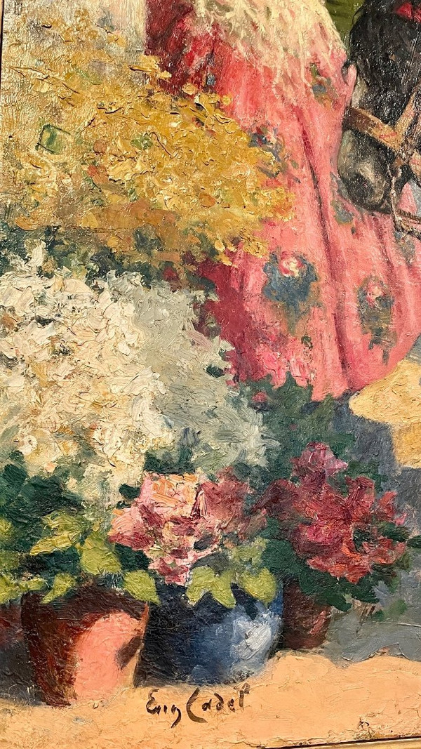 Öl auf Leinwand mit Darstellung einer spanischen Genreszene, signiert Eugène Cadel (1862 - 1941)