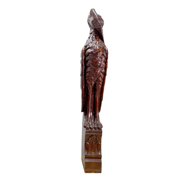 Partenza dalla ringhiera della scala in legno Art Nouveau a Heron