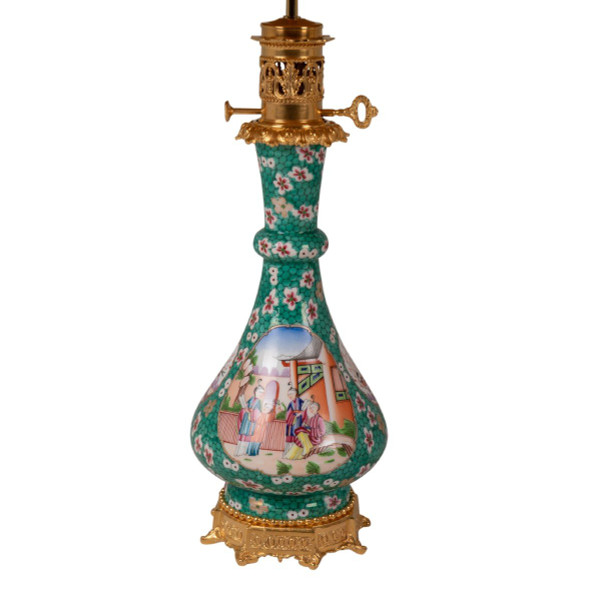 Coppia di lampade Canton in porcellana e bronzo, 1880 circa, LS5546774B