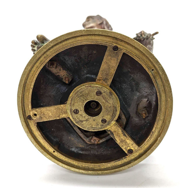 Jungbauern-Bronze außer Konkurrenz mit Goldpatina aus dem 19. Jahrhundert von Mathurin Moreau