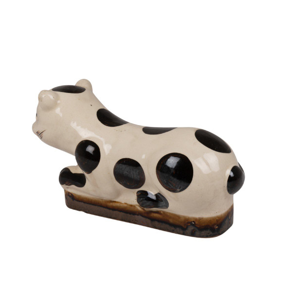White And Black Ceramic Cat, Circa 1900, LS5559209E
