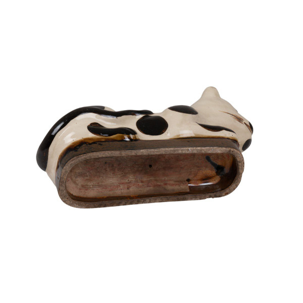 White And Black Ceramic Cat, Circa 1900, LS5559209E