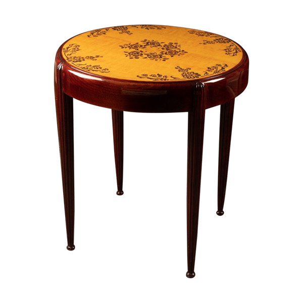 Mid-century Side Table, In The Style Of Paul Follot (1877 - 1942)