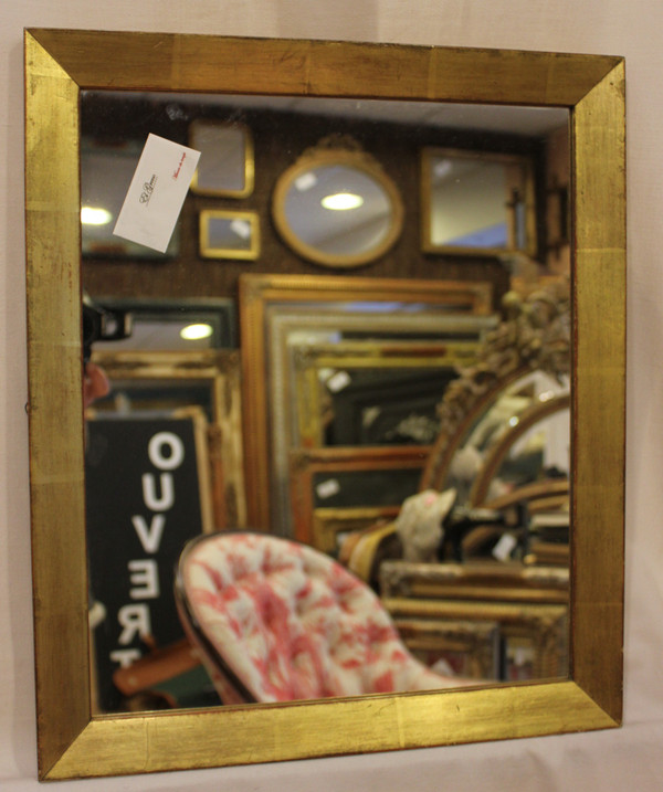 rectangle gold leaf mirror 42 x 49 cm