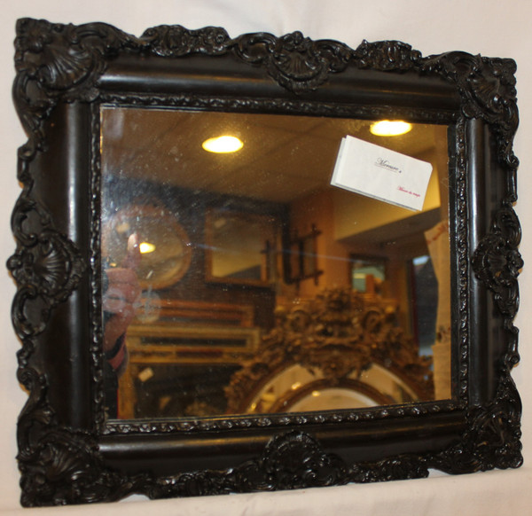 small Napoleon III mirror, mercury glass 34 x 38 cm