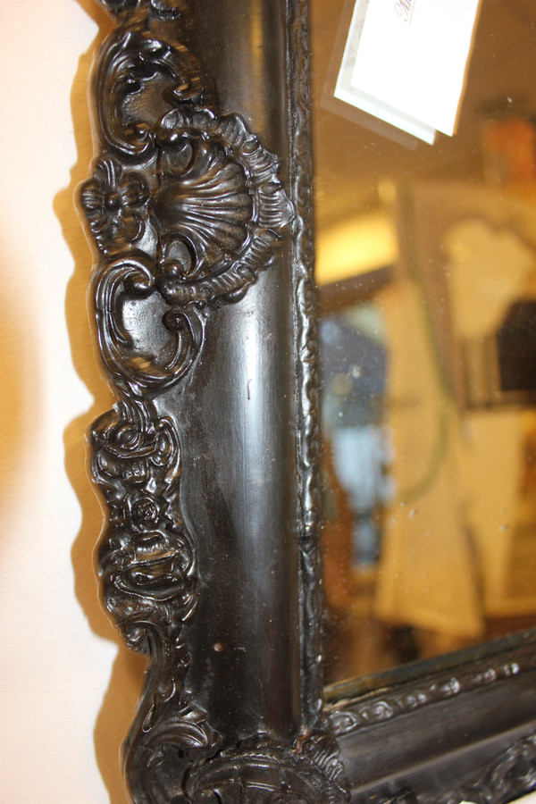 small Napoleon III mirror, mercury glass 34 x 38 cm