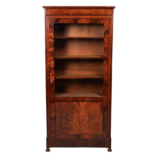 Vitrine Louis-Philippe en acajou de Cuba, XIXe siècle