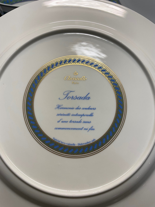Christofle - Model Torsada Service 8 People Porcelain