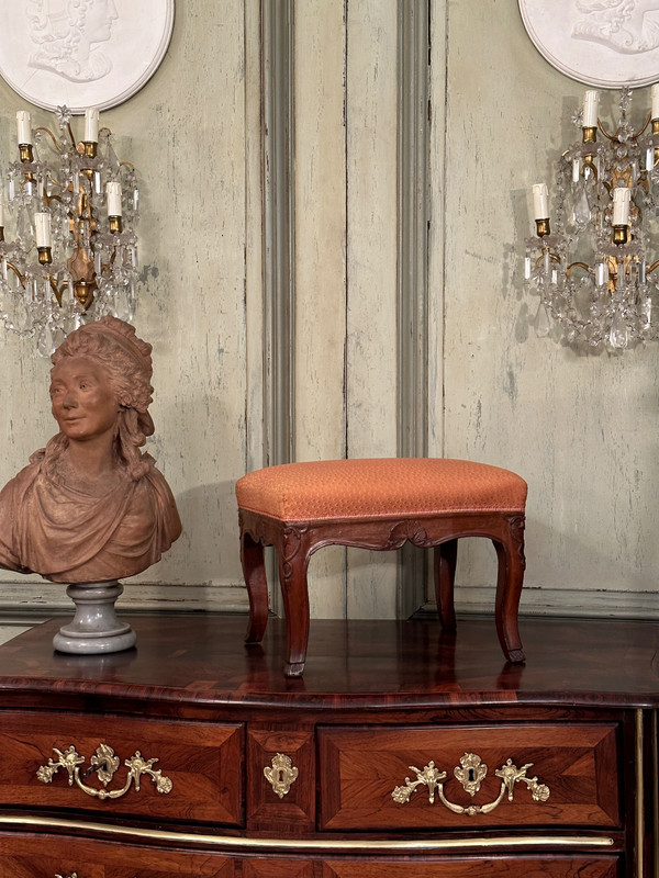 Repose Pied Tabouret De Style Louis XV Epoque XIXeme
