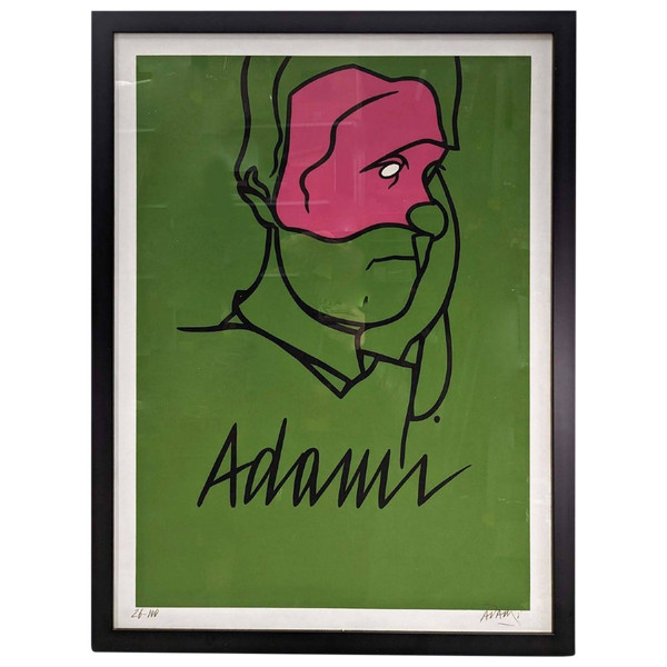 Adami-Lithographie für eine Ausstellung im Cantini-Museum