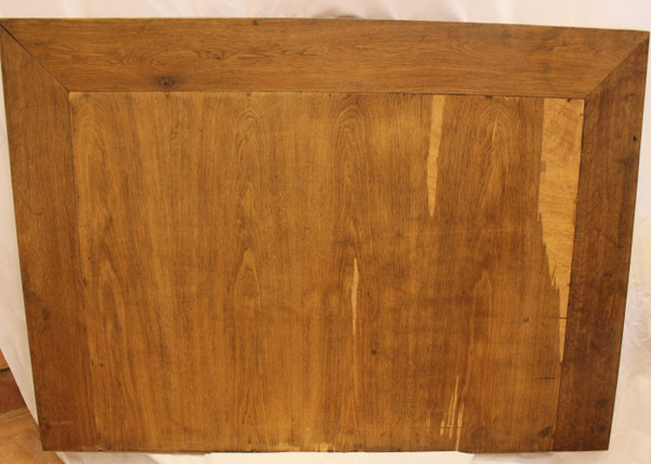Pair Of Design Mirrors From The "50s", Canopy-Style Mounting On Oak Frame 90 X 126 Cm
