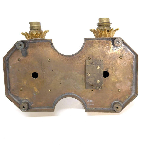 Pair Of Maison Baguès Bronze Sconces With Double Nubian Heads